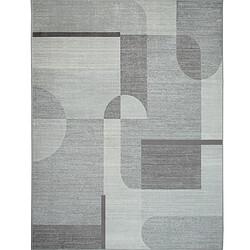 Thedecofactory DOUCEUR EIGHTIES - Tapis vintage motifs géométriques gris 160x230
