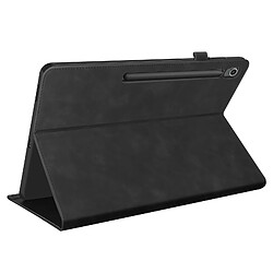 Avizar Étui pour Samsung Tab S10 FE Plus Clapet Portefeuille Support Vidéo Noir