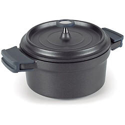 Cocotte ronde en fonte émaillée 24cm noir - 25925 - LACOR