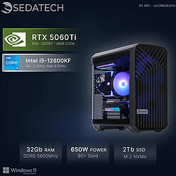 Sedatech PC Gamer, Intel i5-12600KF, RTX5060Ti, 32Go DDR5, 2To SSD, Win 11
