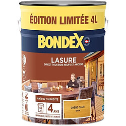 Lasure protection de bois - Chene clair - Mat - BONDEX - 4 L
