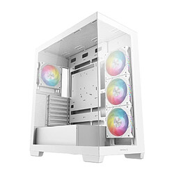 Boitier sans alimentation - DEEPCOOL CG580 4F - Moyen tour - Format E-ATX - Blanc