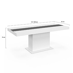 Idmarket TAM EDEN blanc et gris 160-200 pas cher