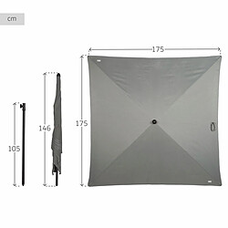 Aktive Parasol de jardin carré - Gris