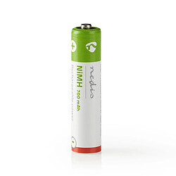 Nedis Lot de 4 Piles Rechargeables NiMH-AAA 1.2V DC 700mAh Préchargées