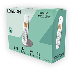 Logicom téléphone fixe sans fil - Taupe pas cher