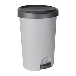 EDA Plastiques Poubelle 27 L Stepy EDA - Apedale - Pour sac 30 L - 35,4 x 30,3 x 52,2 cm - Gris beton - En plastique