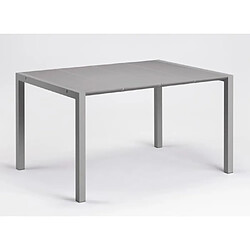 Grosfillex Table à manger rectangulaire - Gris platinium