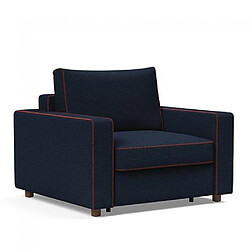 Inside 75 INNOVATION LIVING Fauteuil NEAH X STANDARD convertible 80x195 tissu Mixed Dance Blue