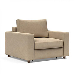 Inside 75 INNOVATION LIVING Fauteuil NEAH STANDARD convertible 80x195 tissu Phobos Mocha