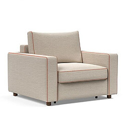 Inside 75 INNOVATION LIVING Fauteuil NEAH X STANDARD convertible 80x195 tissu Blida Sand Grey