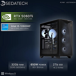 Sedatech PC Gamer, Intel i5-12600KF, RTX5060Ti, 32Go DDR5, 2To SSD, Win 11