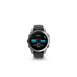 Montre connectée Garmin fenix E AMOLED 47mm Acier Silver avec bracelet Graphite