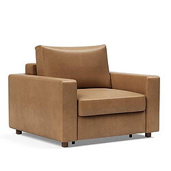 Inside 75 INNOVATION LIVING Fauteuil NEAH STANDARD convertible 80x195 tissu Faunal Brown