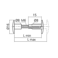 Vis relieuse M6 blanche serrage 34 à 43mm paquet de 20 LMC GROUP VIS3832BL