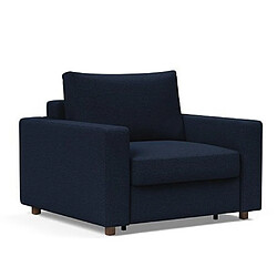 Inside 75 INNOVATION LIVING Fauteuil NEAH STANDARD convertible 80x195 tissu Mixed Dance Blue