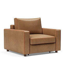 Inside 75 INNOVATION LIVING Fauteuil NEAH X STANDARD convertible 80x195 tissu Faunal Brown
