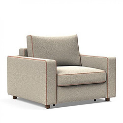 Inside 75 INNOVATION LIVING Fauteuil NEAH X STANDARD convertible 80x195 tissu Bouclé Beige