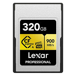 LEXAR Carte CFexpress PRO Type A Gold Series 320GB - R900/W800MB/s - VPG400