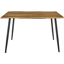 Avis The home deco factory Table à manger extensible - Noir et marron