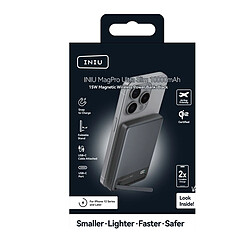 Iniu Batterie externe MagSafe sans fil magnétique 10000mAh 2 ports USB-C Noir pas cher