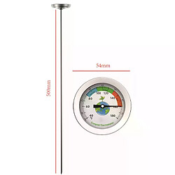Thermomètre de sol - Acier inoxydable 50cm