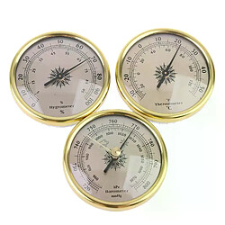 Thermomètre et hygromètre 3 en 1 avec baromètre - 72 mm