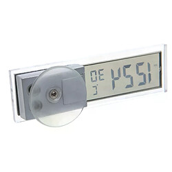 Mini horloge thermomètre LCD - Ventouse, pour voiture