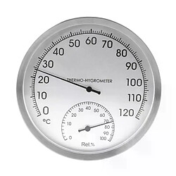 Thermomètre et hygromètre mural en acier inoxydable pour sauna