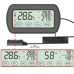 Incubateur thermomètre hygromètre - Max/Min, avec sonde