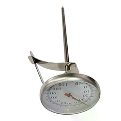 Thermomètre à cadran large en acier inoxydable - Argent