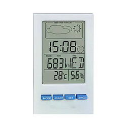 Thermomètre hygromètre numérique d'intérieur - Blanc
