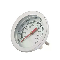 Jauge de température thermomètre 50-500 degrés Thermomètre en acier inoxydable - Pour barbecue/fumeur - Précision ± 5°C - Facile à installer