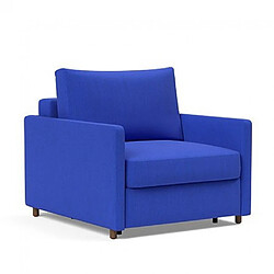 Inside 75 INNOVATION LIVING Fauteuil NEAH SLIM convertible 80x195 tissu Elegance Ultramarine