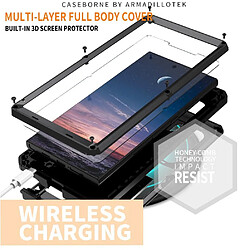 Métal Stand Téléphone Étui Pour Samsung Galaxy S25 Ultra 5G Résistant Aux Chocs Construit Dans La Baillou De Caméra FOXDOCK Noir