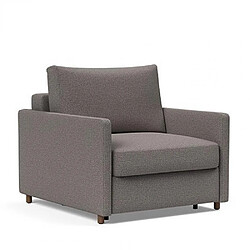 Inside 75 INNOVATION LIVING Fauteuil NEAH SLIM convertible 80x195 tissu Mixed Dance Grey