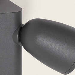 Ledkia Applique Murale Extérieure LED 6W Aluminium avec Détecteur de Mouvement Abel Gris foncé pas cher