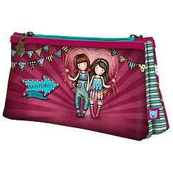 Trousse Fourre-Tout Double Gorjuss Fairground Fireworks Bordeaux 21,5 x 11,5 x 5 cm (21.5 x 11,5 x 5 cm)