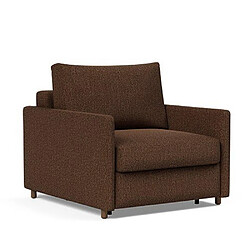 Inside 75 INNOVATION LIVING Fauteuil NEAH SLIM convertible 80x195 tissu Taura Cappuccino