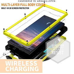 Métal Stand Téléphone Étui Pour Samsung Galaxy S25 Ultra 5G Résistant Aux Chocs Construit Dans La Baillou De Caméra FOXDOCK Jaune