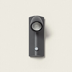 Acheter Ledkia Applique Murale Extérieure LED 6W Aluminium avec Détecteur de Mouvement Abel Gris foncé