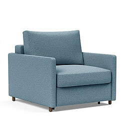 Inside 75 INNOVATION LIVING Fauteuil NEAH SLIM convertible 80x195 tissu Mixed Dance Light Blue