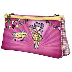 Trousse Fourre-Tout Double Gorjuss Fairground First Prize Lila 21,5 x 11,5 x 5 cm (21.5 x 11,5 x 5 cm)