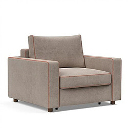Inside 75 INNOVATION LIVING Fauteuil NEAH X STANDARD convertible 80x195 tissu Cordufine Beige