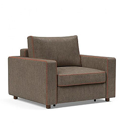 Inside 75 INNOVATION LIVING Fauteuil NEAH X STANDARD convertible 80x195 tissu Esina Cedar Brown
