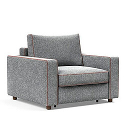 Inside 75 INNOVATION LIVING Fauteuil NEAH X STANDARD convertible 80x195 tissu Taura Slate Grey