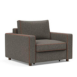Inside 75 INNOVATION LIVING Fauteuil NEAH X STANDARD convertible 80x195 tissu Flashtex Dark Grey