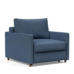 Inside 75 INNOVATION LIVING Fauteuil NEAH SLIM convertible 80x195 tissu Weda Blue