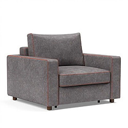 Inside 75 INNOVATION LIVING Fauteuil NEAH X STANDARD convertible 80x195 tissu Avella Warm Grey