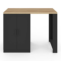 Acheter Idmarket Ilot LINO 120 cm noir et hetre